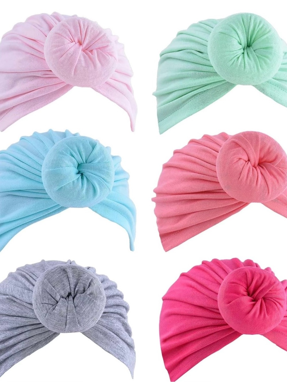 Toddler Soft Knot Turban Hat - Multi-Color Pack